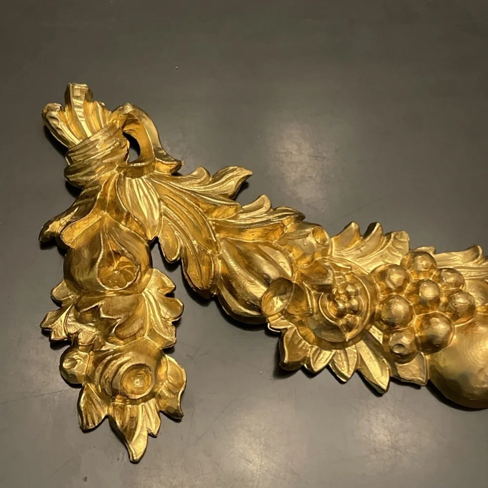 Gold‎ Gilt Baroque Fruit Floral Swag Italy Wall Hanging